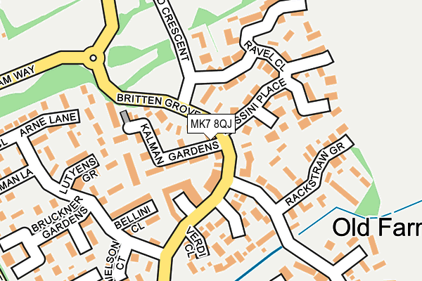 MK7 8QJ map - OS OpenMap – Local (Ordnance Survey)