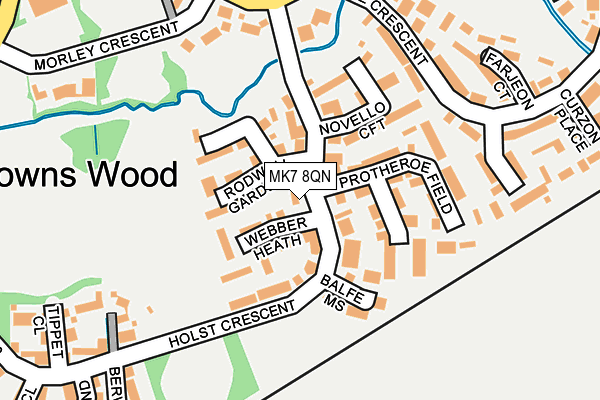 MK7 8QN map - OS OpenMap – Local (Ordnance Survey)