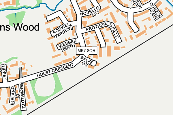 MK7 8QR map - OS OpenMap – Local (Ordnance Survey)