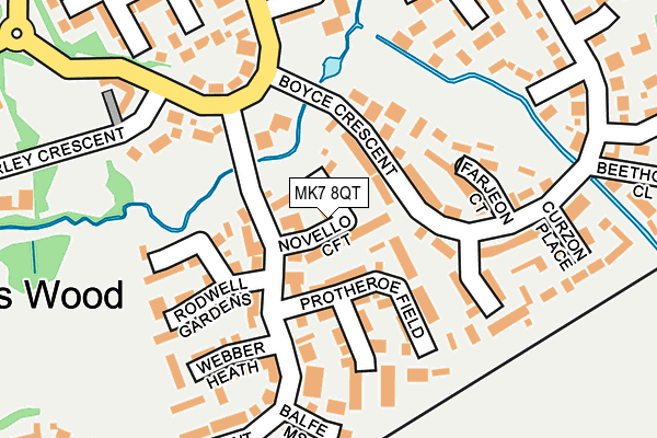MK7 8QT map - OS OpenMap – Local (Ordnance Survey)