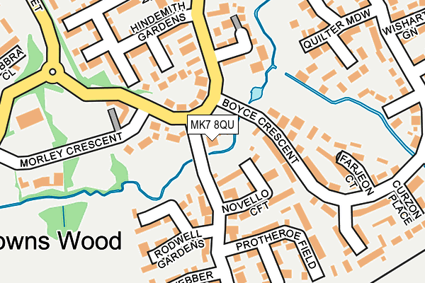 MK7 8QU map - OS OpenMap – Local (Ordnance Survey)