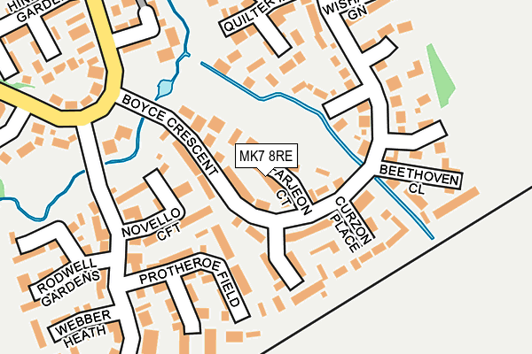 MK7 8RE map - OS OpenMap – Local (Ordnance Survey)