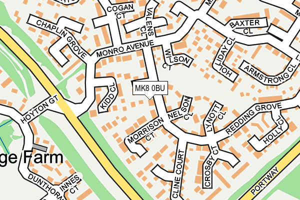 MK8 0BU map - OS OpenMap – Local (Ordnance Survey)