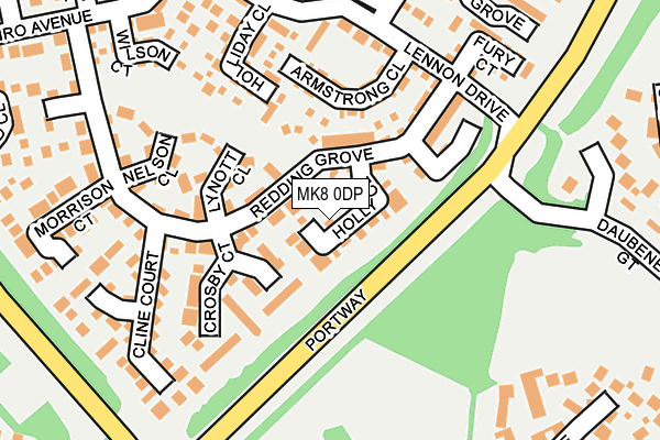 MK8 0DP map - OS OpenMap – Local (Ordnance Survey)