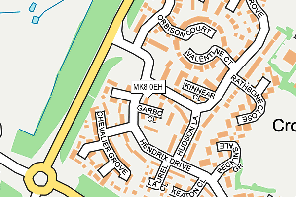 MK8 0EH map - OS OpenMap – Local (Ordnance Survey)