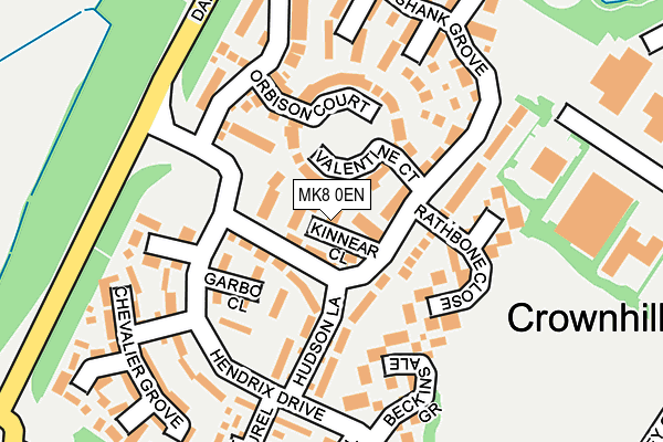 MK8 0EN map - OS OpenMap – Local (Ordnance Survey)