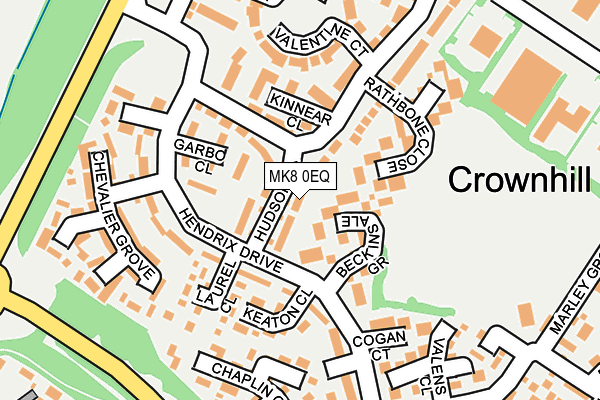 MK8 0EQ map - OS OpenMap – Local (Ordnance Survey)