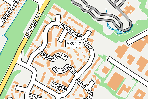 MK8 0LG map - OS OpenMap – Local (Ordnance Survey)
