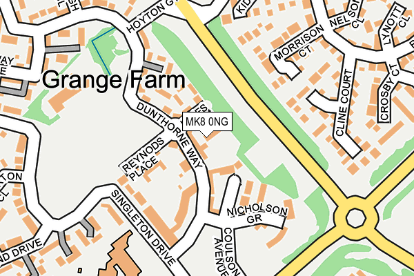 MK8 0NG map - OS OpenMap – Local (Ordnance Survey)