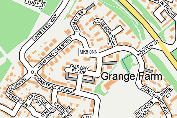 MK8 0NN map - OS OpenMap – Local (Ordnance Survey)