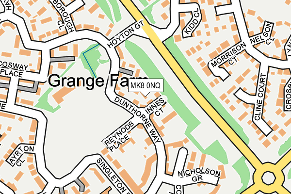 MK8 0NQ map - OS OpenMap – Local (Ordnance Survey)