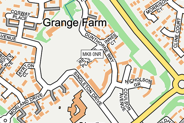 MK8 0NR map - OS OpenMap – Local (Ordnance Survey)