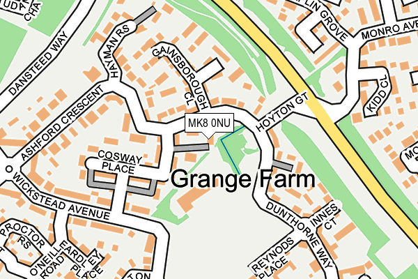 MK8 0NU map - OS OpenMap – Local (Ordnance Survey)