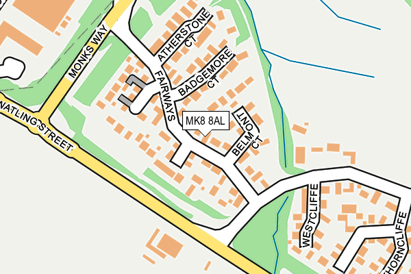 MK8 8AL map - OS OpenMap – Local (Ordnance Survey)