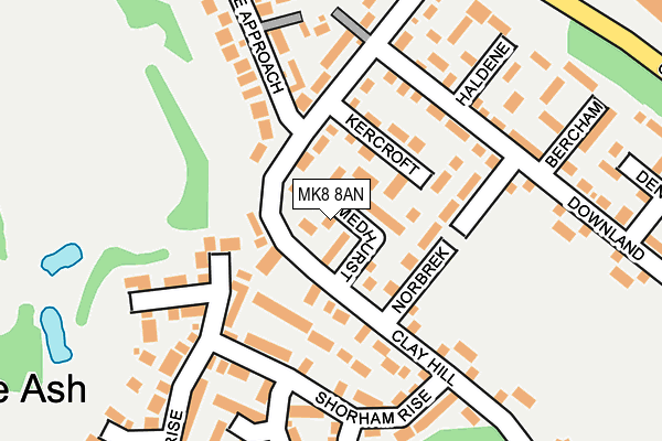 MK8 8AN map - OS OpenMap – Local (Ordnance Survey)