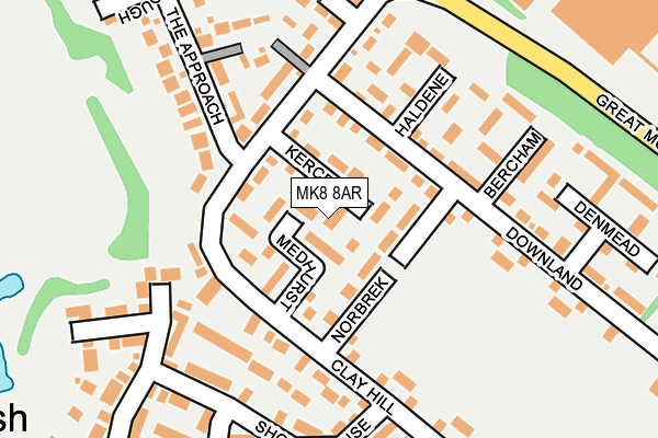 MK8 8AR map - OS OpenMap – Local (Ordnance Survey)