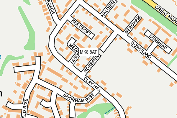 MK8 8AT map - OS OpenMap – Local (Ordnance Survey)
