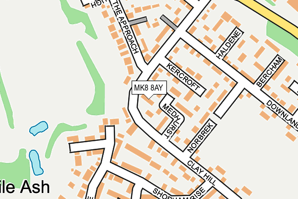 MK8 8AY map - OS OpenMap – Local (Ordnance Survey)