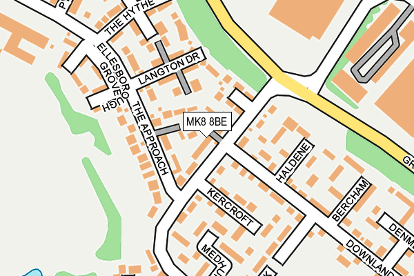 MK8 8BE map - OS OpenMap – Local (Ordnance Survey)
