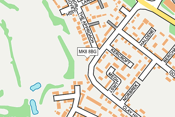 MK8 8BG map - OS OpenMap – Local (Ordnance Survey)