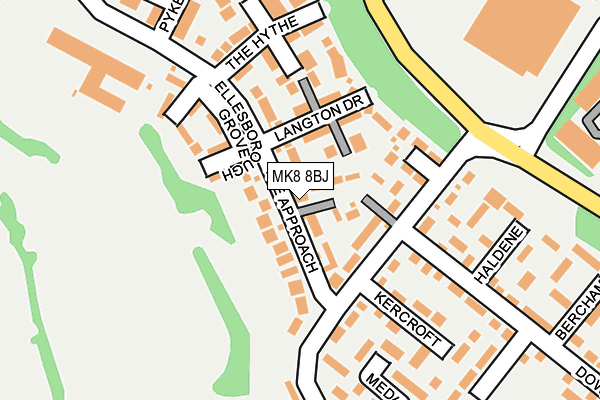 MK8 8BJ map - OS OpenMap – Local (Ordnance Survey)