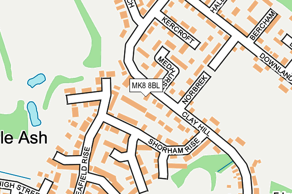 MK8 8BL map - OS OpenMap – Local (Ordnance Survey)