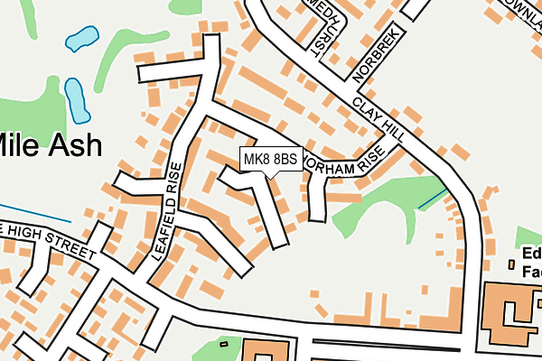 MK8 8BS map - OS OpenMap – Local (Ordnance Survey)