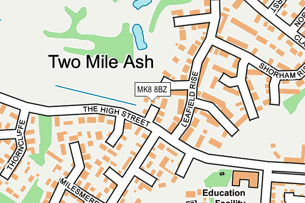 MK8 8BZ map - OS OpenMap – Local (Ordnance Survey)