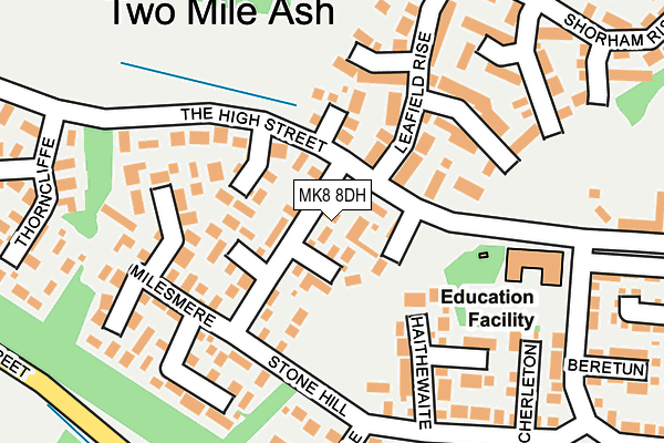 MK8 8DH map - OS OpenMap – Local (Ordnance Survey)