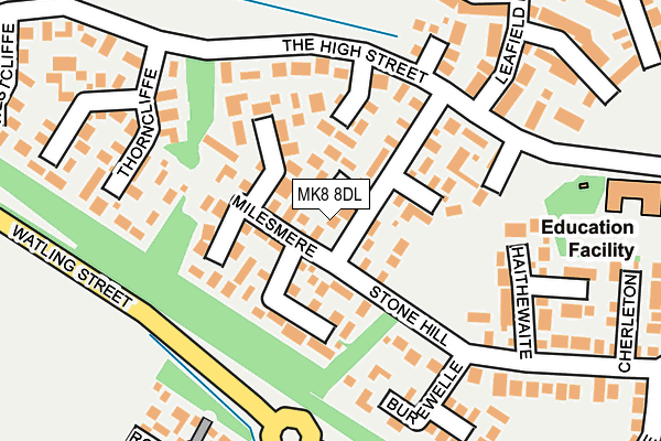 MK8 8DL map - OS OpenMap – Local (Ordnance Survey)