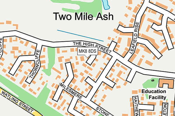 MK8 8DS map - OS OpenMap – Local (Ordnance Survey)