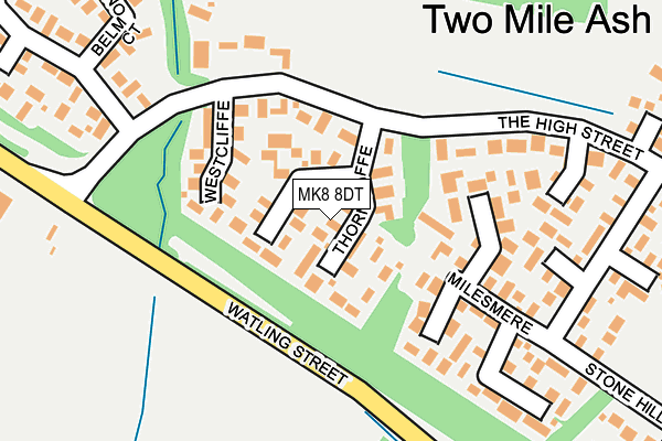 MK8 8DT map - OS OpenMap – Local (Ordnance Survey)