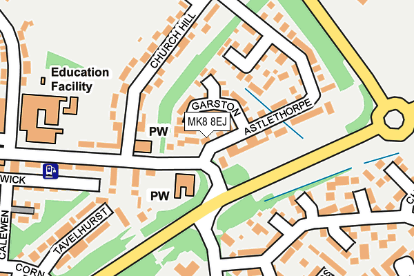 MK8 8EJ map - OS OpenMap – Local (Ordnance Survey)