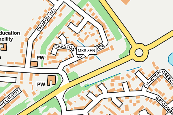 MK8 8EN map - OS OpenMap – Local (Ordnance Survey)