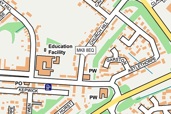 MK8 8EQ map - OS OpenMap – Local (Ordnance Survey)