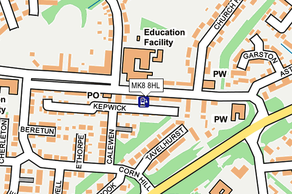 MK8 8HL map - OS OpenMap – Local (Ordnance Survey)