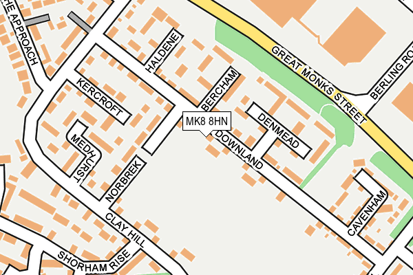 MK8 8HN map - OS OpenMap – Local (Ordnance Survey)