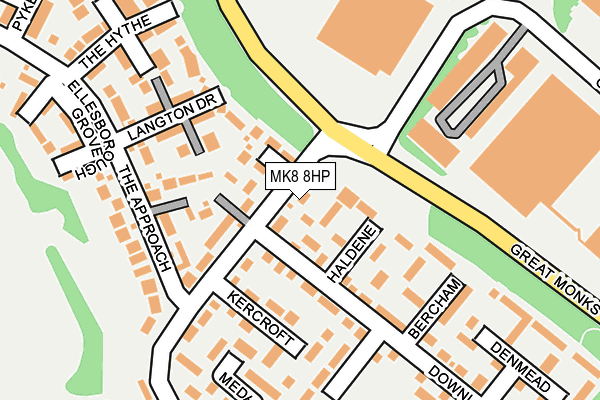 MK8 8HP map - OS OpenMap – Local (Ordnance Survey)