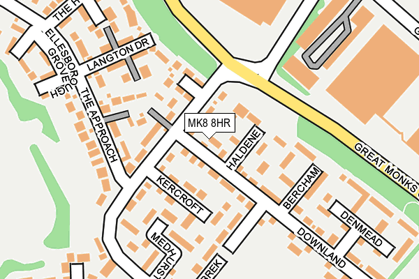 MK8 8HR map - OS OpenMap – Local (Ordnance Survey)