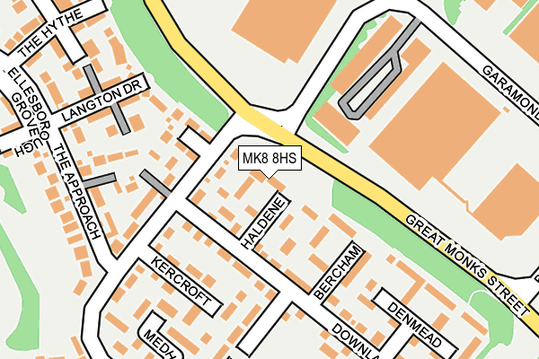 MK8 8HS map - OS OpenMap – Local (Ordnance Survey)