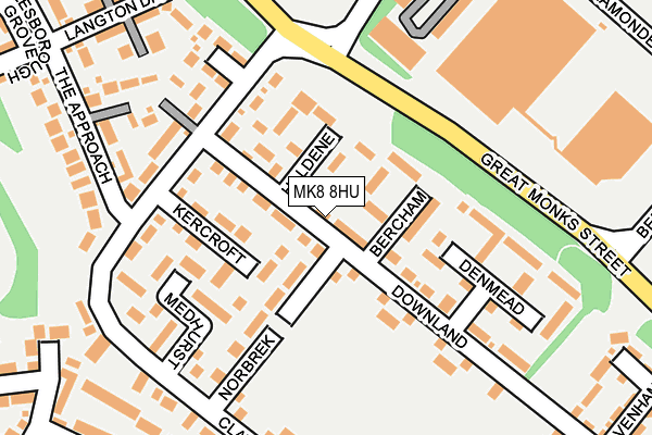 MK8 8HU map - OS OpenMap – Local (Ordnance Survey)