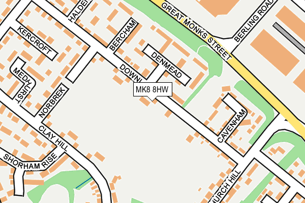 MK8 8HW map - OS OpenMap – Local (Ordnance Survey)