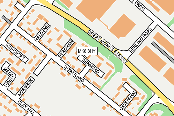 MK8 8HY map - OS OpenMap – Local (Ordnance Survey)