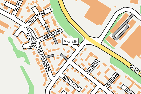 MK8 8JH map - OS OpenMap – Local (Ordnance Survey)