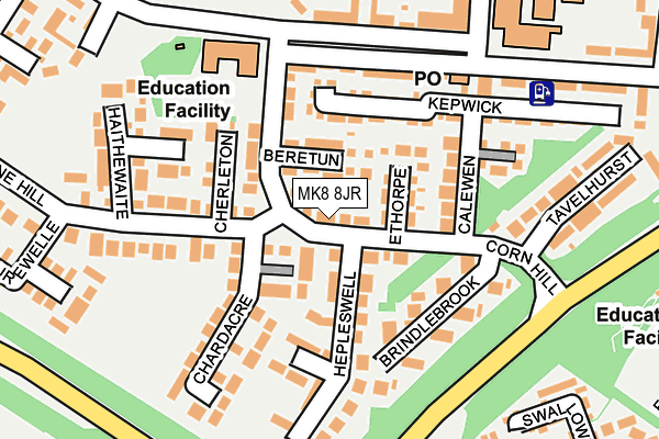 MK8 8JR map - OS OpenMap – Local (Ordnance Survey)