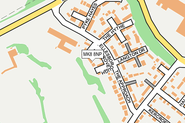 MK8 8NP map - OS OpenMap – Local (Ordnance Survey)