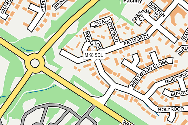 MK8 9DL map - OS OpenMap – Local (Ordnance Survey)