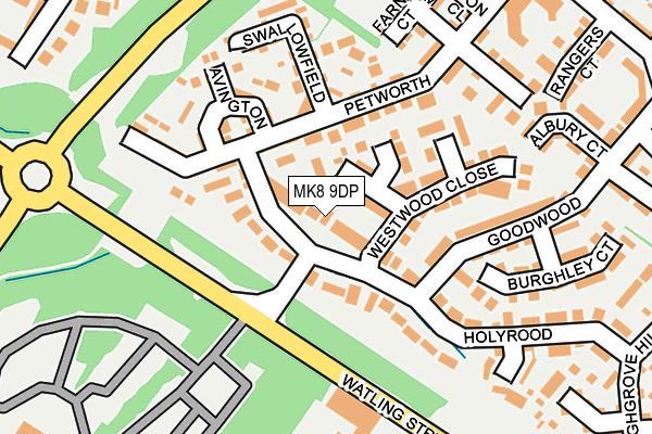 MK8 9DP map - OS OpenMap – Local (Ordnance Survey)