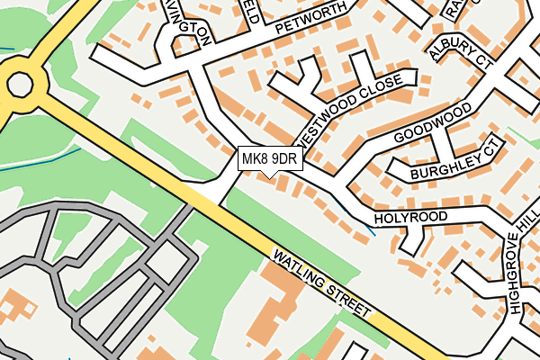 MK8 9DR map - OS OpenMap – Local (Ordnance Survey)