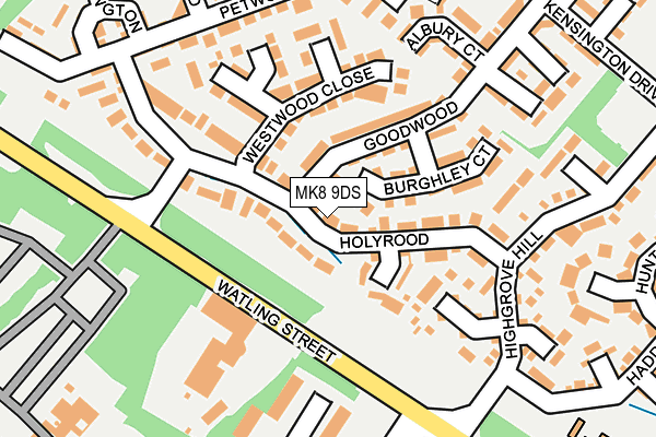 MK8 9DS map - OS OpenMap – Local (Ordnance Survey)